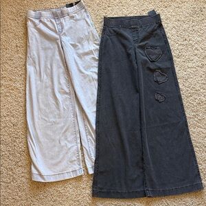 H&M girls wide leg soft jean lot size 10-11 GUC